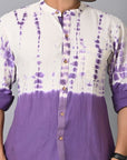 Purple Tie Dye Men Shirt - Charkha TalesPurple Tie Dye Men Shirt