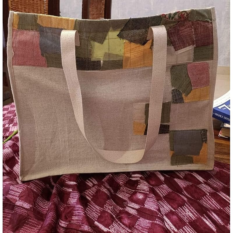 Recycled Khadi Cotton Bag - Charkha TalesRecycled Khadi Cotton Bag