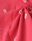 Red Hand Dyed Khadi Fabric - Charkha TalesRed Hand Dyed Khadi Fabric