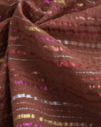 Rust Brown Lurix Cotton Fabric - Charkha TalesRust Brown Lurix Cotton Fabric