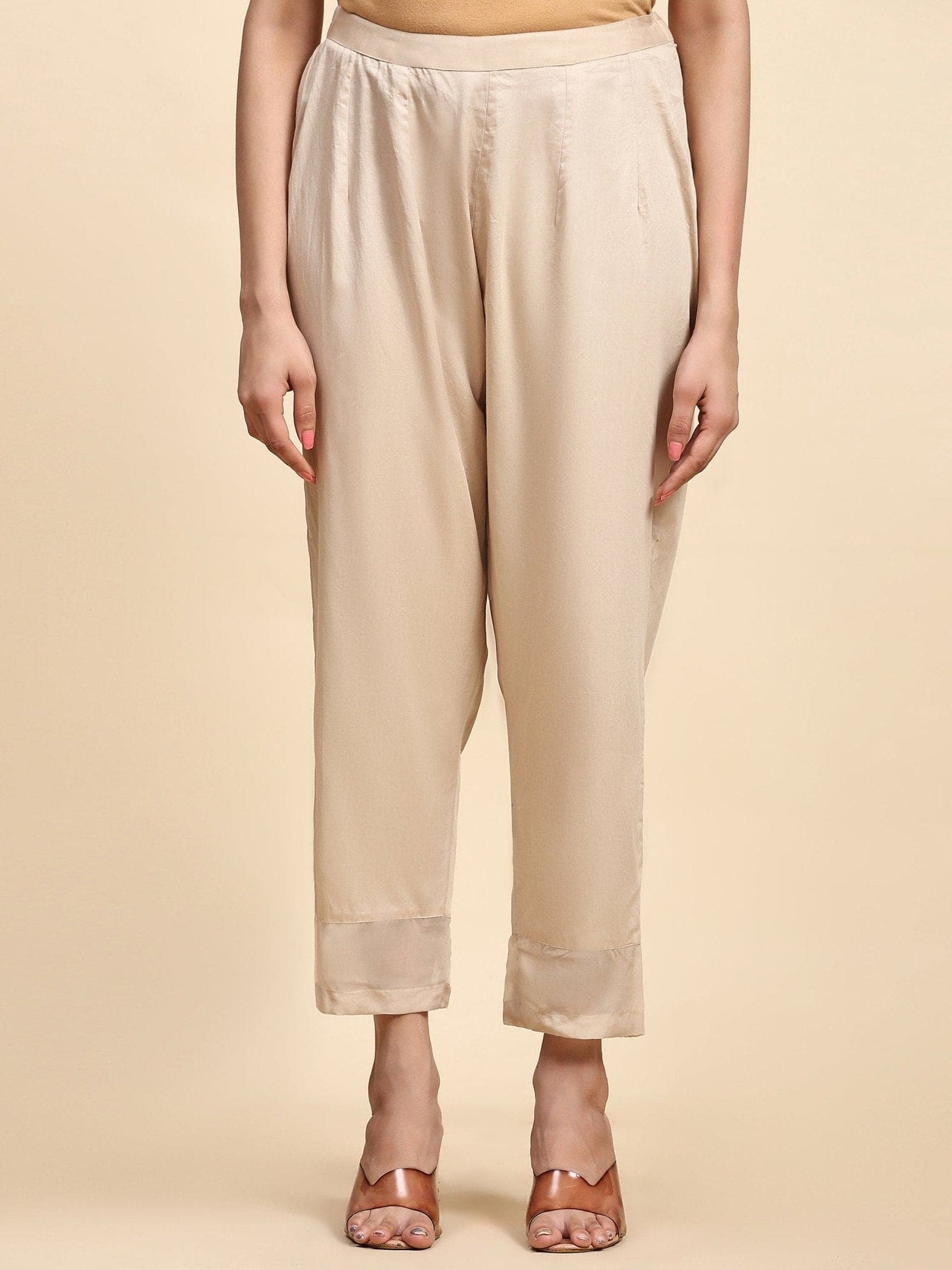 Shimmer Chikankari Kurta Set - Beige - Charkha TalesShimmer Chikankari Kurta Set - Beige