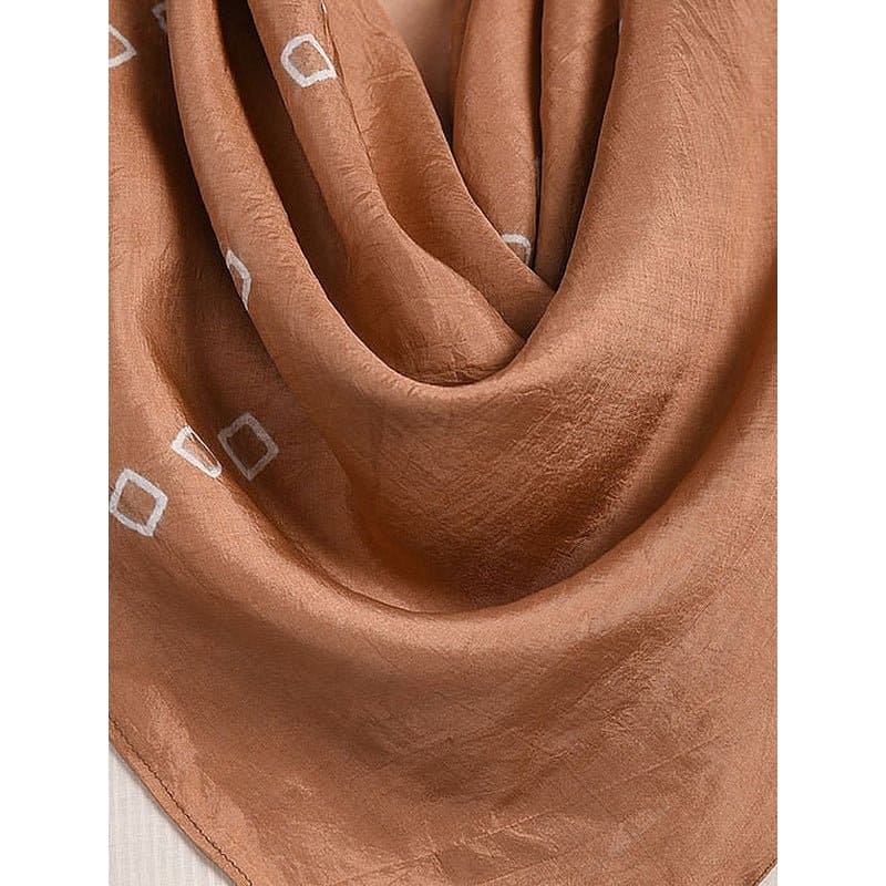Silk Scarf - Brown - Charkha TalesSilk Scarf - Brown