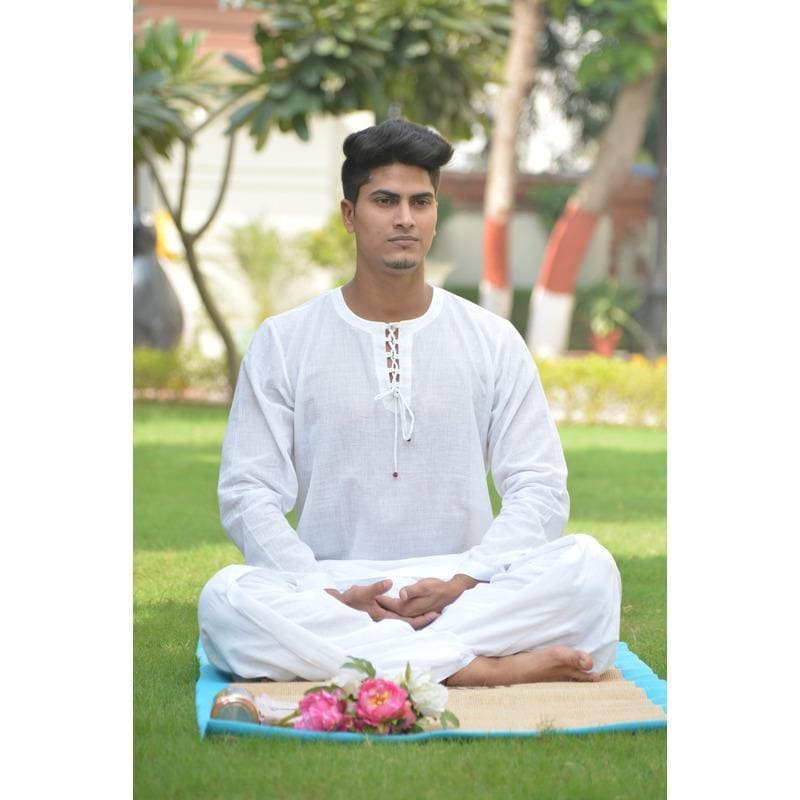 Soft Cotton Kurta Dhoti Set - White - Charkha TalesSoft Cotton Kurta Dhoti Set - White