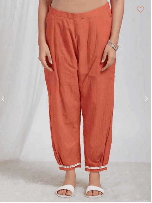 Tie & Dye Crush Cotton Kurta Set - Rust - Charkha TalesTie & Dye Crush Cotton Kurta Set - Rust