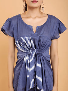 Tie Dye Flared Co-Ord Set - Blue