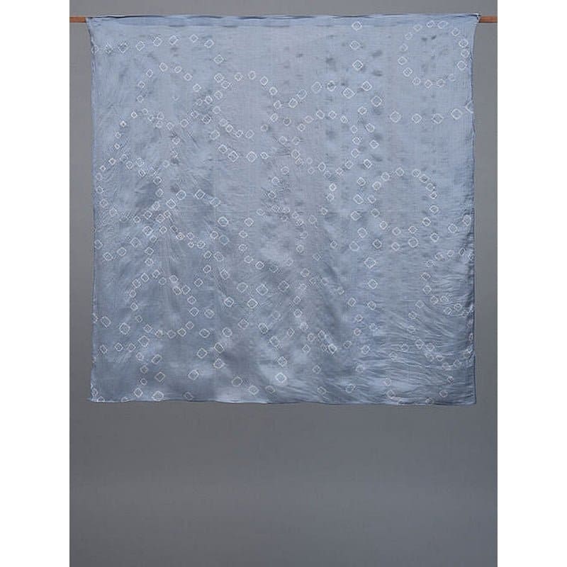 Tie Dye Silk Scarf - Grey - Charkha TalesTie Dye Silk Scarf - Grey