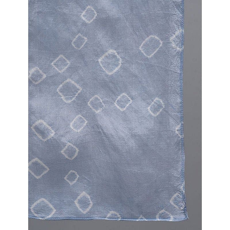 Tie Dye Silk Scarf - Grey - Charkha TalesTie Dye Silk Scarf - Grey