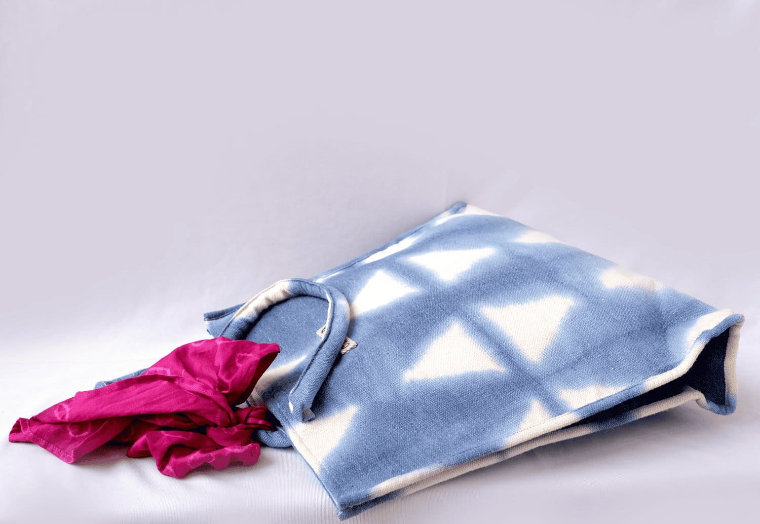 Tie & Dye Tote Bag - Blue - Charkha TalesTie & Dye Tote Bag - Blue