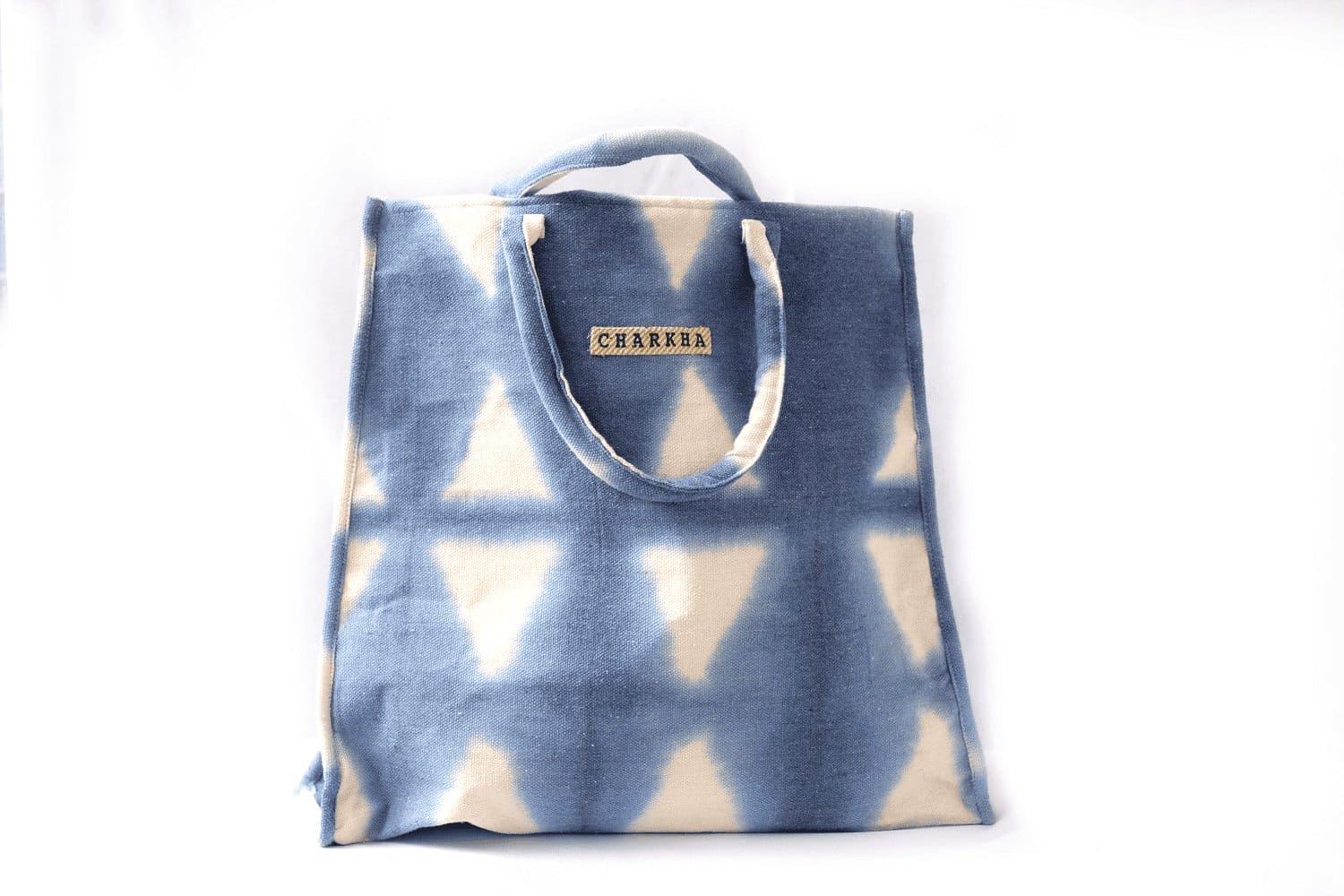 Tie & Dye Tote Bag - Blue - Charkha TalesTie & Dye Tote Bag - Blue