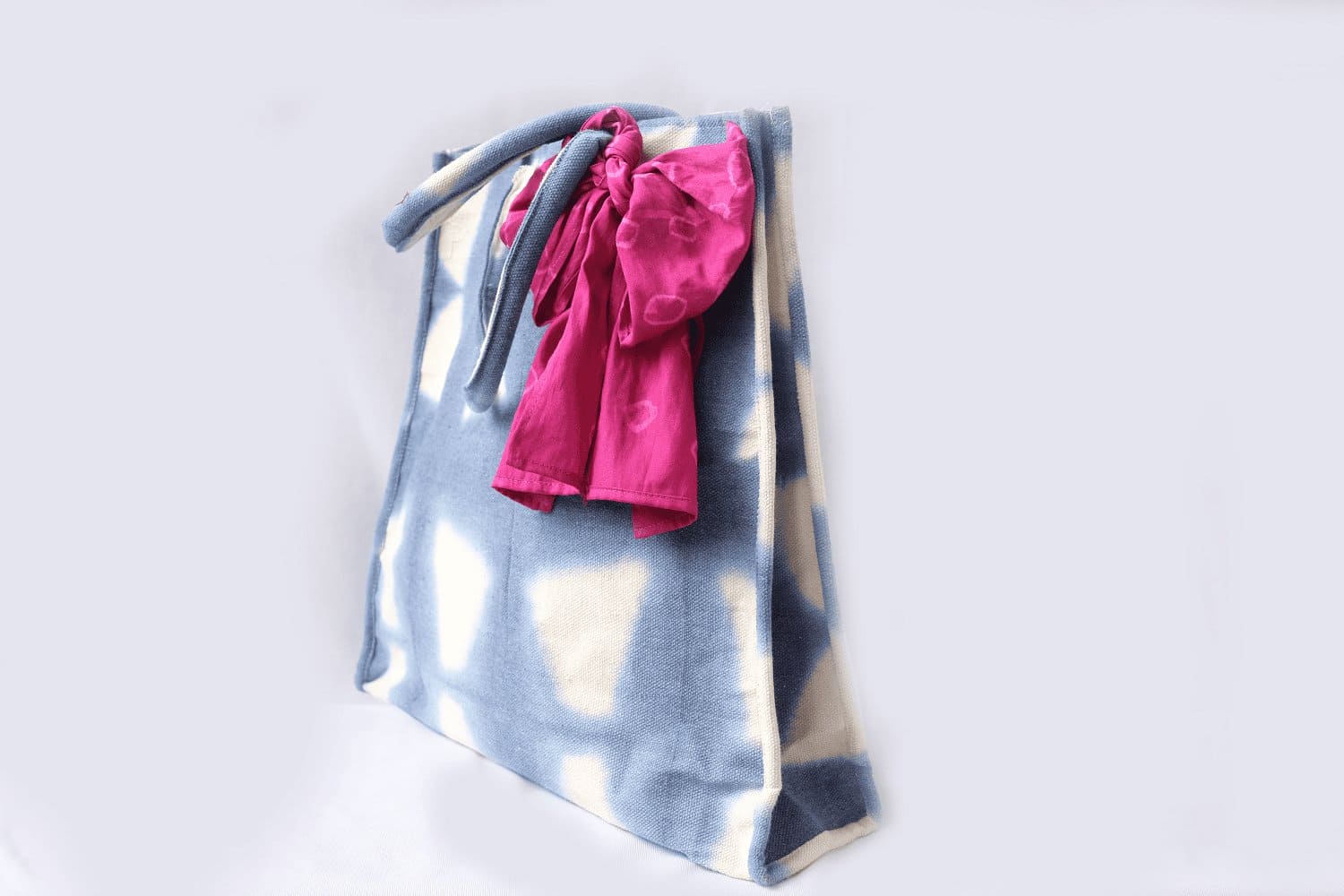 Tie & Dye Tote Bag - Blue - Charkha TalesTie & Dye Tote Bag - Blue