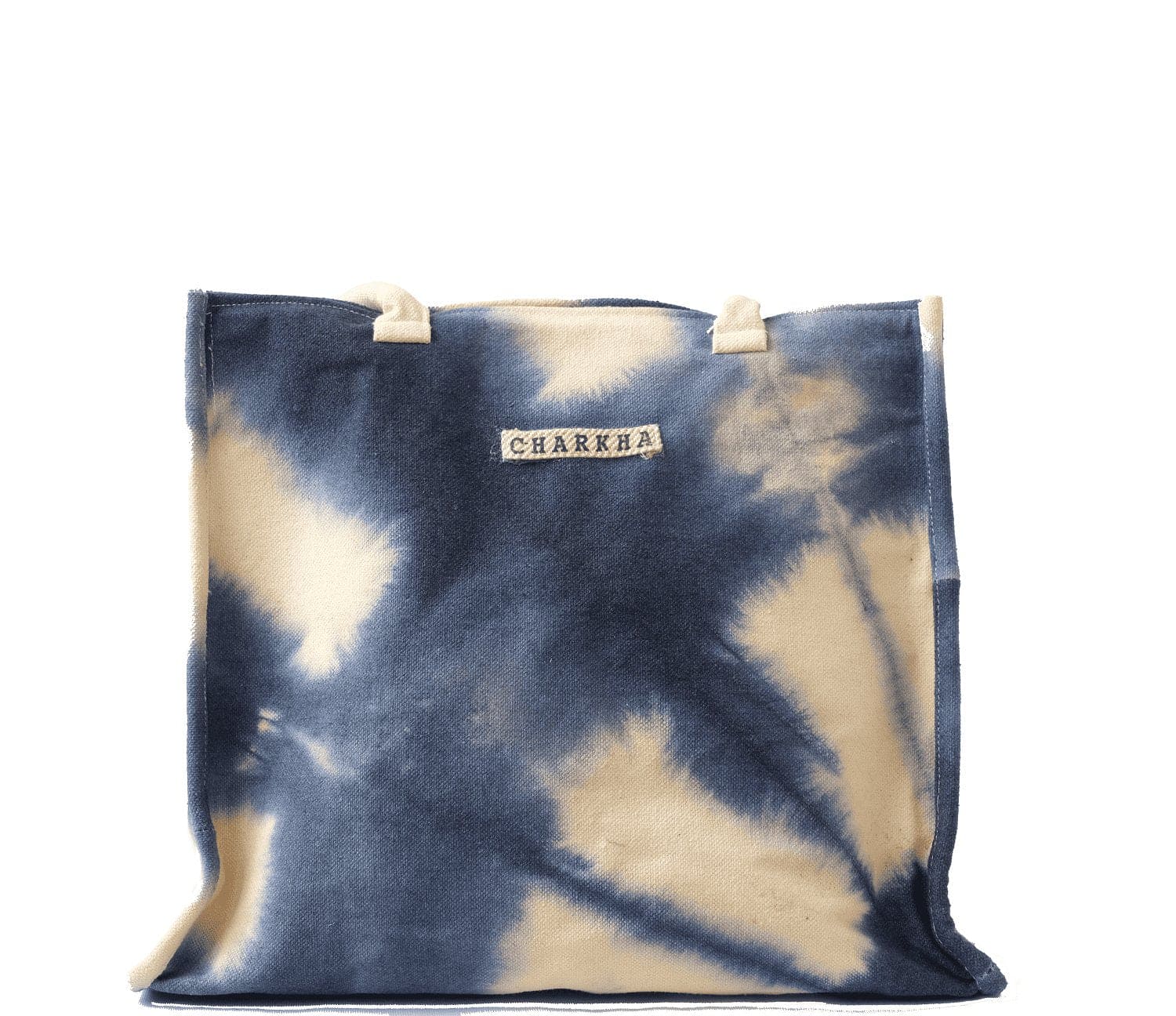 Tie & Dye Tote Bag - Blue - Charkha TalesTie & Dye Tote Bag - Blue
