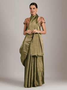 Tissue Chanderi Saree - Green