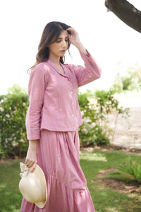 Top & Skirt set - Salmon Pink