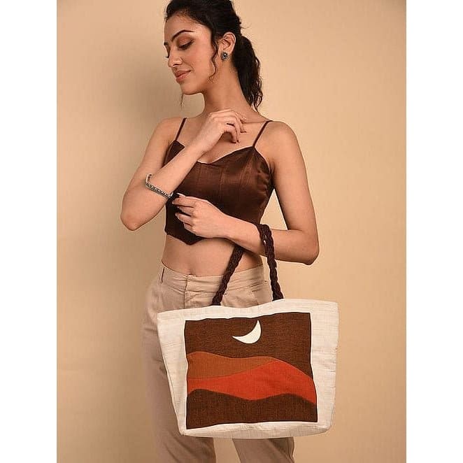 Tote Bag with Hand Patch work - Charkha TalesTote Bag with Hand Patch work