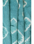 Turquoise Hand Dyed Khadi Fabric - Charkha TalesTurquoise Hand Dyed Khadi Fabric