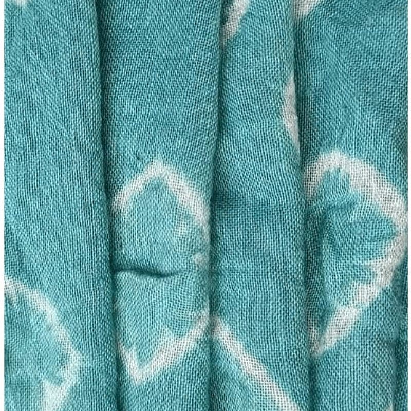 Turquoise Hand Dyed Khadi Fabric - Charkha TalesTurquoise Hand Dyed Khadi Fabric