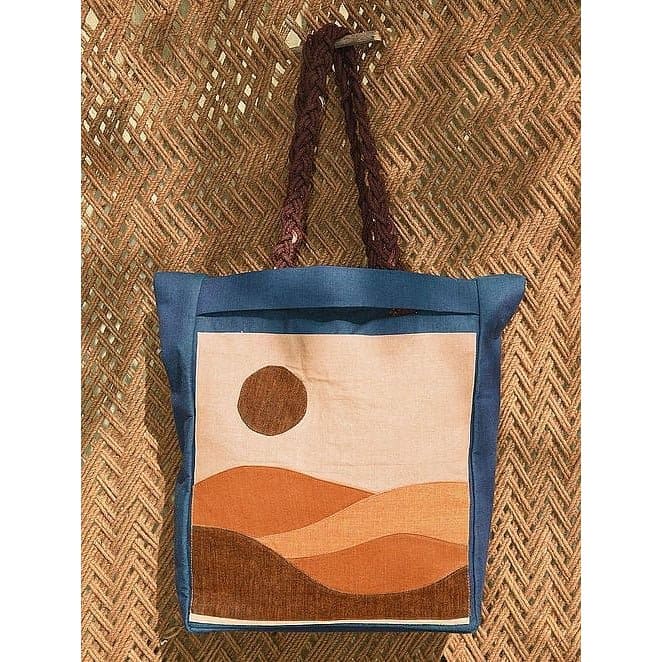 Upcycled Tote Handmade Bag - Charkha TalesUpcycled Tote Handmade Bag