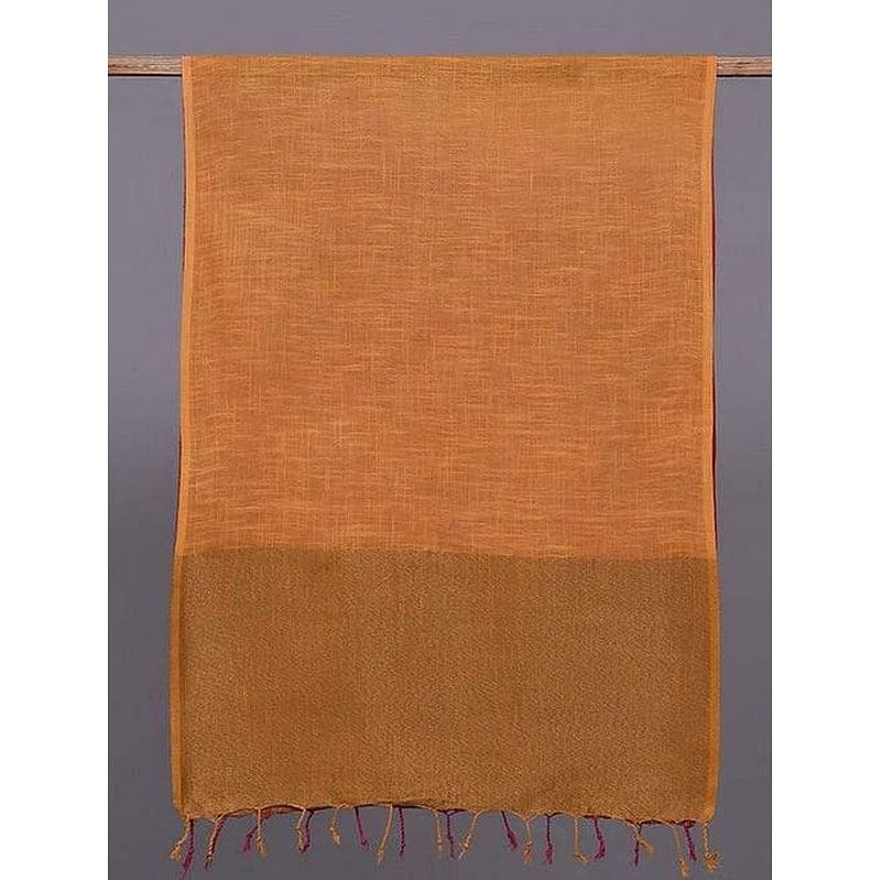 Women Handwoven Linen Stole - Multicolour - Charkha TalesWomen Handwoven Linen Stole - Multicolour