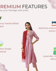 Women Mauve Colourfull Kurta Set - Charkha TalesWomen Mauve Colourfull Kurta Set
