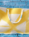 Yellow & Blue Tote Bag - Charkha TalesYellow & Blue Tote Bag