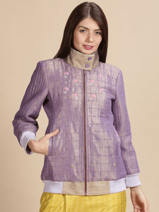 Zari Bomber Jacket - Mauve